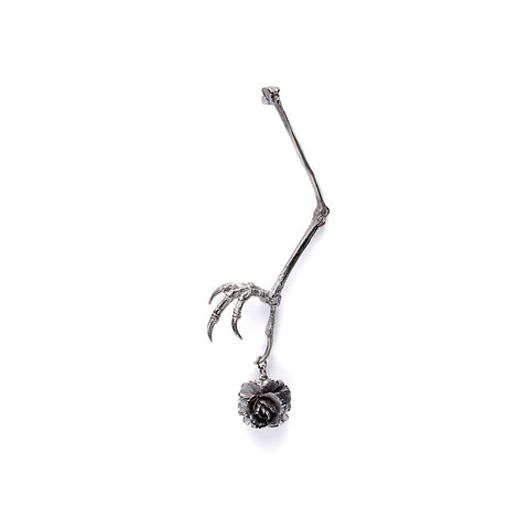 Claw Brooch with Rose