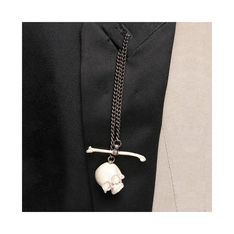 Half Skull Buttonhole Accessory