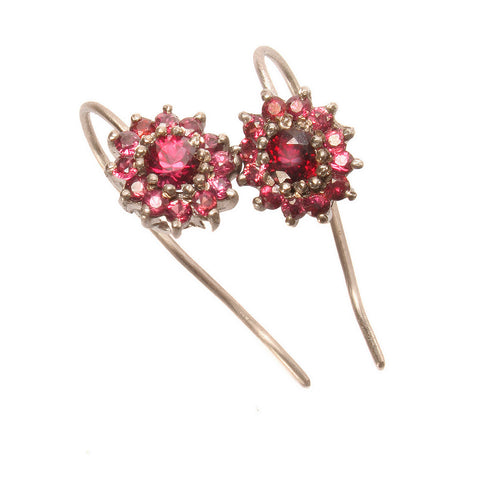 Mourning Earrings Ruby