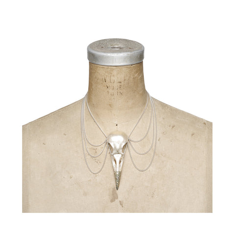 Raven Necklace Green Sapphire