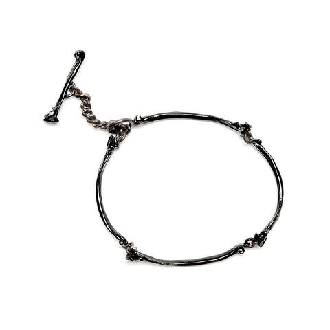 Ring of Bones Bracelet Black