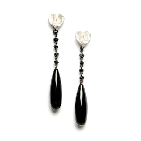 Lily Studs Rosary Onyx