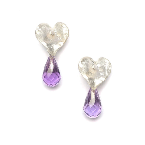 Lily Studs Amethyst