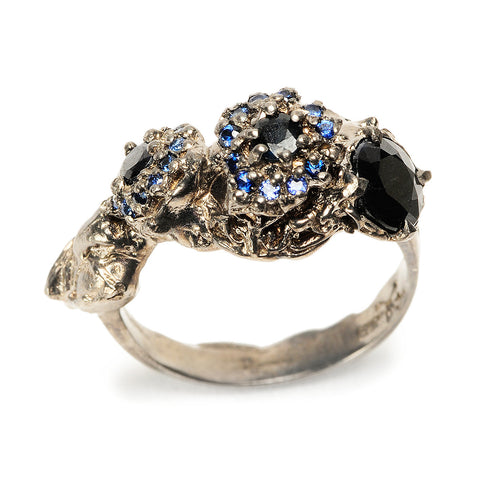 Malignant Ring Sapphire Black Rhodium