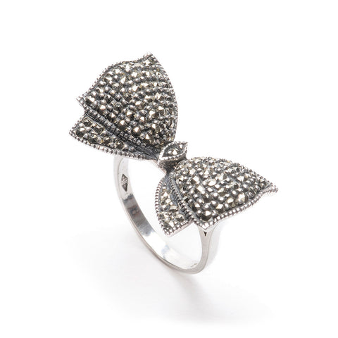 Bow Ring Marcasite