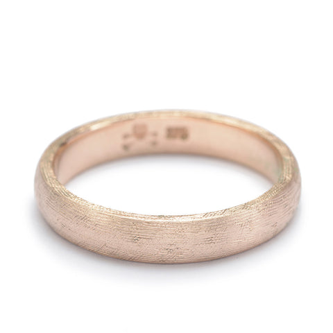 Crosshatch Wedder 4mm Rose Gold