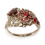 Deco Ring White Gold Ruby