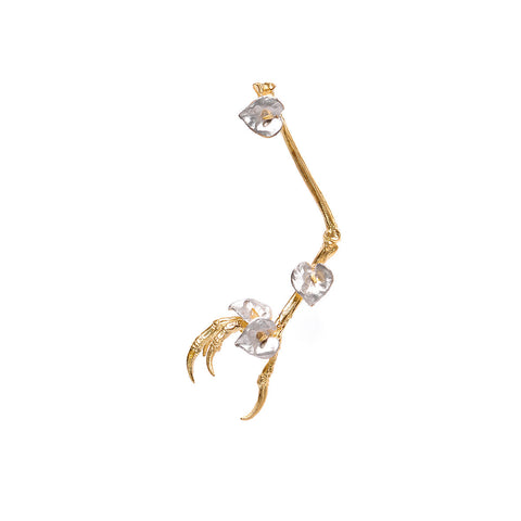 Lily Claw Brooch Gold