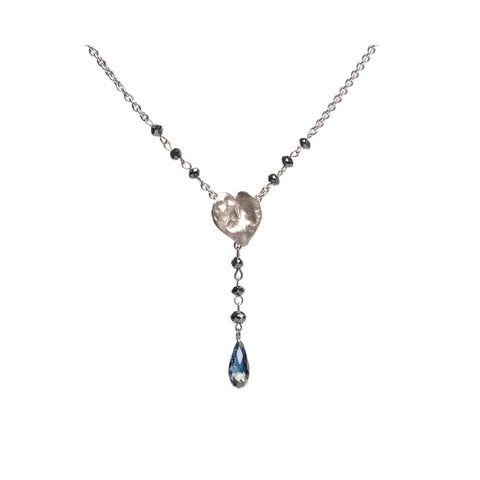 Lily Rosary Necklace Sapphire