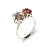 Lily Rose Ring White Gold Ruby