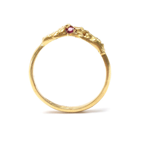 Medieval Wedder Gold Ruby