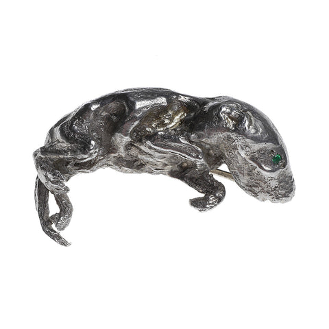 Silver Mouse Brooch