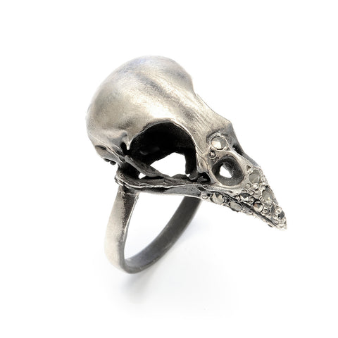 Sparrow Ring Pavé Beak