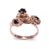 My Three Engagements Ring Rose Gold Black Diamond