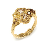 Triple Cluster Ring Cognac