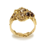 Triple Cluster Ring Cognac