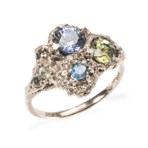 Triple Cluster Ring Sapphire