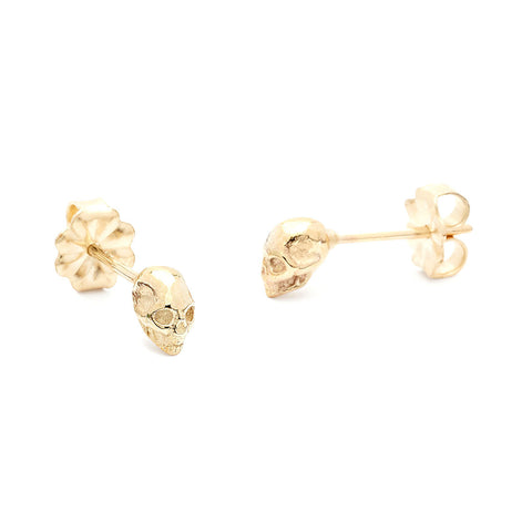 Tiny Skulls Studs 9ct Gold