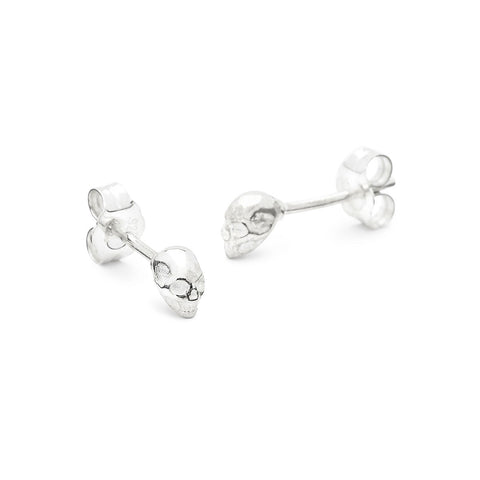 Tiny Skulls Studs Polished